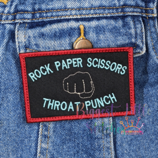 Rock Paper Scissors Throat Punch Patch